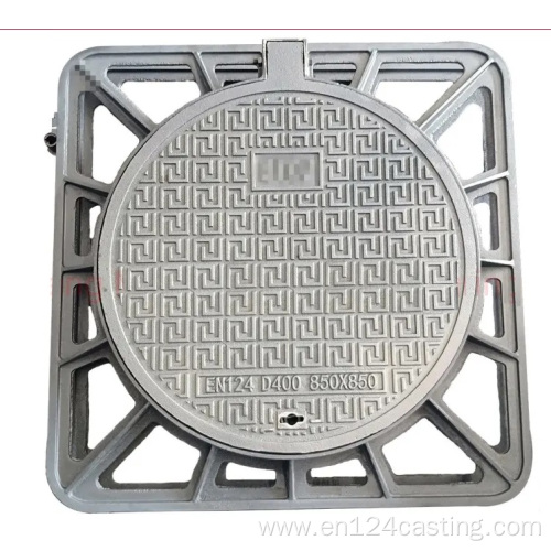 Square frame ductile manhole cover 850x850 D400